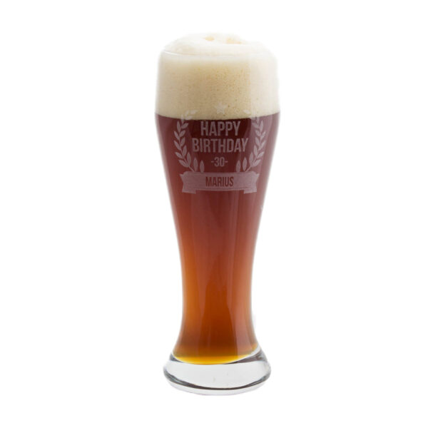 Weißbierglas mit Gravur – Bild 3